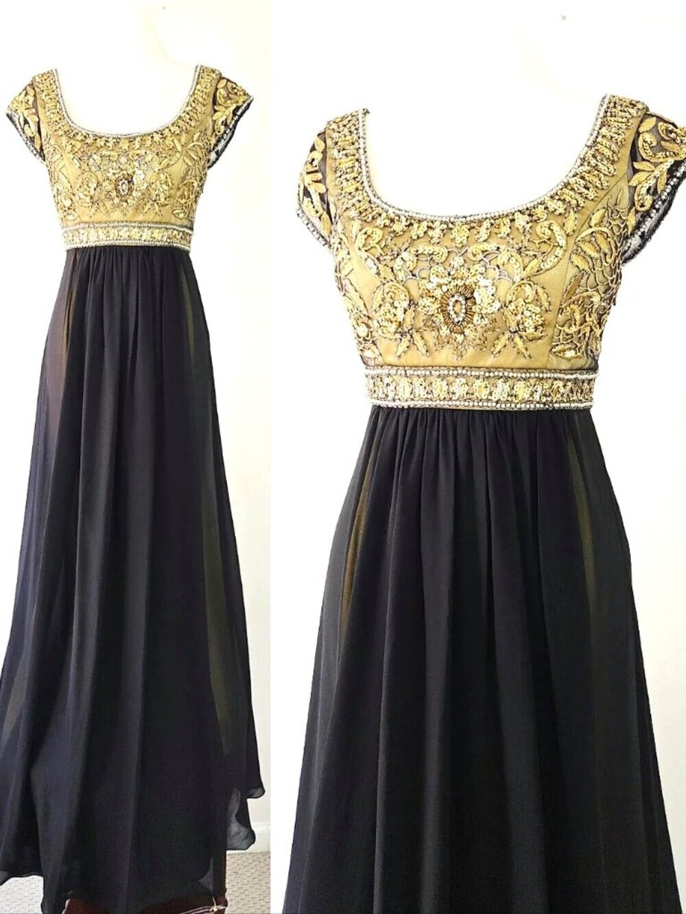 Bridgerton! Regency Style Empire Waist Evening Gown - Picture 2 of 9